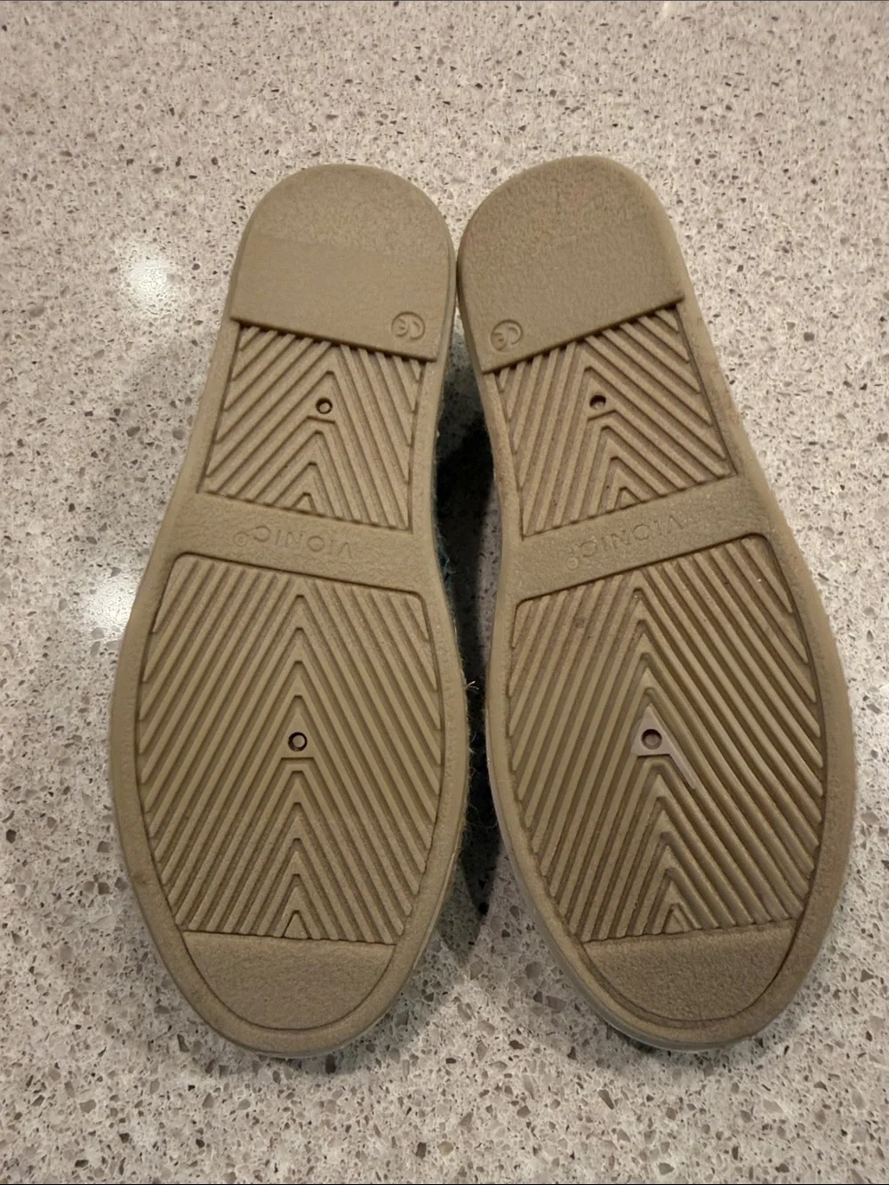 Vionic Aqua Canvas Slip-On Espadrille with Pink Lining